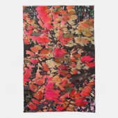 バーニングブッシュ抽象芸術 キッチンタオル (縦)