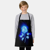 バーニングブルーバラ エプロン (着用した状態)