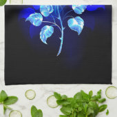 バーニングブルーバラ キッチンタオル (折り畳み)