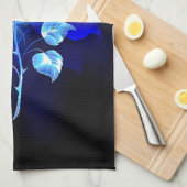 バーニングブルーバラ キッチンタオル (四つ折り)