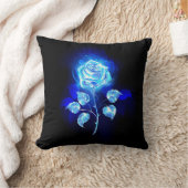 バーニングブルーバラ クッション (ブランケット)