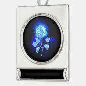 バーニングブルーバラ シルバープレートバナーオーナメント (左)