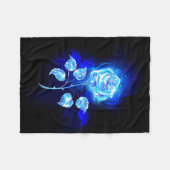 バーニングブルーバラ フリースブランケット (正面(横))