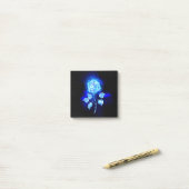 バーニングブルーバラ ポストイット (デスク上)