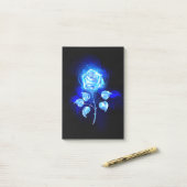 バーニングブルーバラ ポストイット (デスク上)