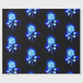 バーニングブルーバラ ラッピングペーパー (フラット)