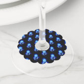 バーニングブルーバラ ワイングラスタグ (クローズアップ)