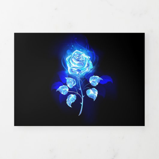 バーニングブルーバラ 三つ折り招待状 (カバー)