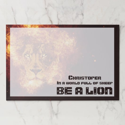 バーニングライオン感動的引用文 ペーパーパッド (正面)