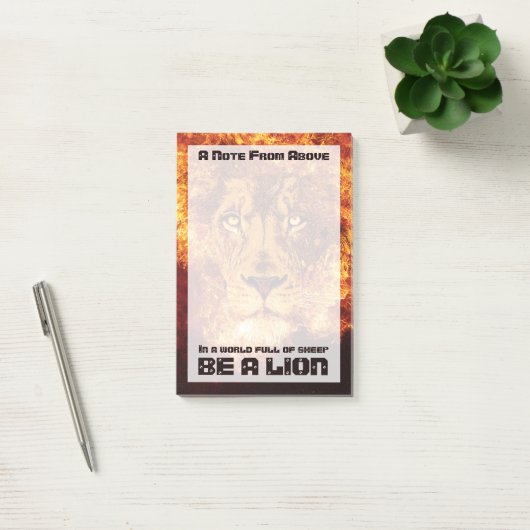 バーニングライオン感動的引用文 ポストイット (オフィス)