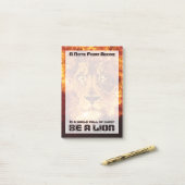 バーニングライオン感動的引用文 ポストイット (デスク上)