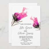 バーニング開花エレガンス結婚式招待状 招待状 (正面/裏面)