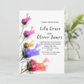 バーニング開花エレガンス結婚式招待状 招待状 (スタンド正面)