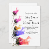 バーニング開花エレガンス結婚式招待状 招待状 (正面/裏面)