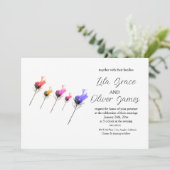 バーニング開花エレガンス結婚式招待状 招待状 (スタンド正面)