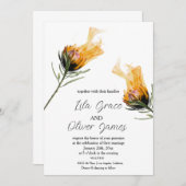 バーニング開花エレガンス結婚式招待状 招待状 (正面/裏面)