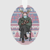 バーニーおもしろいサンダースアクリルクリスマスオーナメント オーナメント (正面)