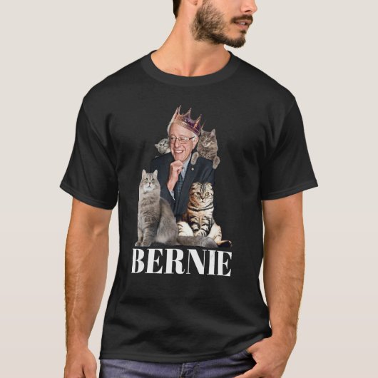 バーニーサンダースおもしろいキャットギフト Tシャツ (正面)