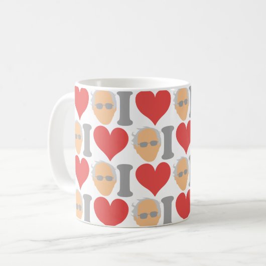 バーニーサンダースが大好き コーヒーマグカップ (正面左)