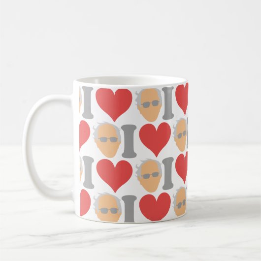 バーニーサンダースが大好き コーヒーマグカップ (左)