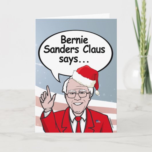 バーニーサンダースクリスマスカード – Bernie Sanders Cla シーズンカード (正面)