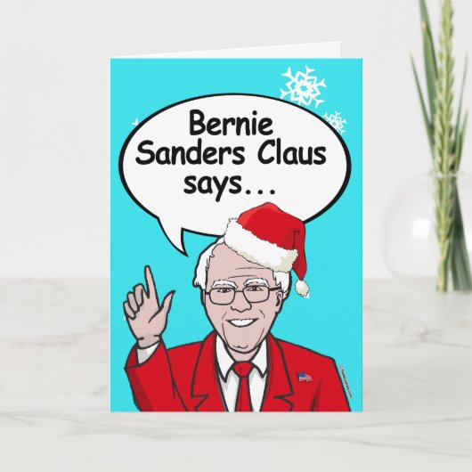 バーニーサンダースクリスマスカード – Bernie Sanders Cla シーズンカード (正面)
