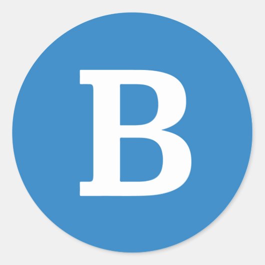 バーニーサンダースラウンド"B"ステッカー ラウンドシール (正面)