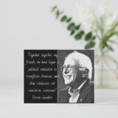 バーニーサンダーズ引用文政治的ノスタルジア ポストカード (スタンド正面)