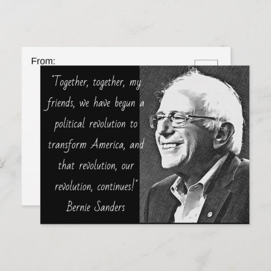 バーニーサンダーズ引用文政治的ノスタルジア ポストカード
