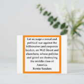 バーニーサンダーズ引用文 ポストカード (スタンド正面)