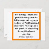 バーニーサンダーズ引用文 ポストカード (正面/裏面)