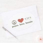 バーニーサンダーズ選挙スワッグ 楕円形シール (封筒)