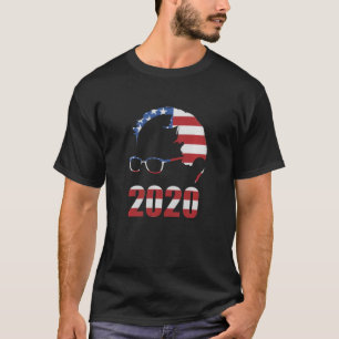 バーニーサンダーズ2020バーニーヘア&グラスアメリカF Tシャツ