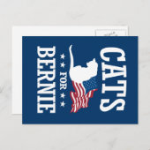 バーニーサンダー用の猫 ポストカード (正面/裏面)