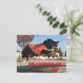 バーニーズマウンテンドッグ　年賀状　2018年　戌年 ポストカード (スタンド正面)