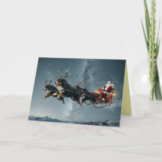 バーニーズ・マウンテン・ドッグのクリスマスカード シーズンカード