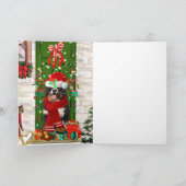 バーニーズ・マウンテン・ドッグのクリスマス カード (内部)