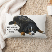 バーニーズ・マウンテン・ドッグの敷物の姿勢の枕 ランバークッション (ブランケット)