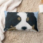 バーニーズ・マウンテン・ドッグの枕 ランバークッション (ブランケット)