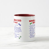 バーニーズ・マウンテン・ドッグの特性の法律2 マグカップ (中央)