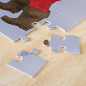 バーニーズ・マウンテン・ドッグのJowly休日 ジグソーパズル (側面)