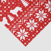 バーニーズ・マウンテン・ドッグはクリスマスパターンのシルエットを描きます 薄葉紙 (詳細)