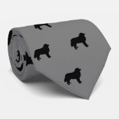 バーニーズ・マウンテン・ドッグはBernersパターンのシルエットを描きます ネクタイ (ロール)