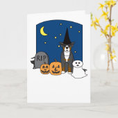 バーニーズ・マウンテン・ドッグハロウィン カード (黄色い花)