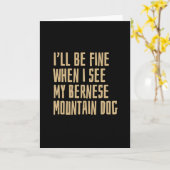 バーニーズ・マウンテン・ドッグ カード (黄色い花)