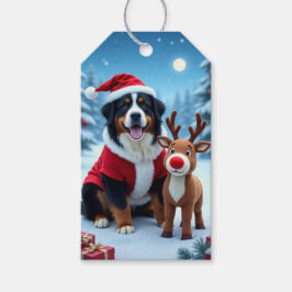 バーニーズ・マウンテン・ドッグ クリスマス ギフトタグ
