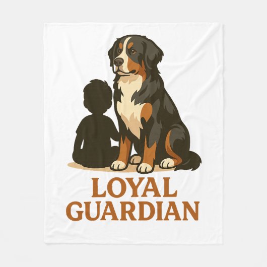 バーニーズ・マウンテン・ドッグ 忠実な家族の番犬 フリースブランケット (正面)