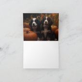 バーニーズ・マウンテン・パピー・オータム・ディライト・パンプキン カード (内部)