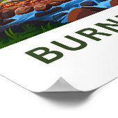 バーニー滝 カリフォルニア州 旅行 ポスター (角)