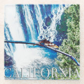 バーニー秋CAポスター ガラスコースター (正面)